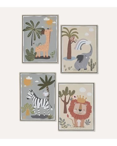 Cuadro Infantil Safari Brillante