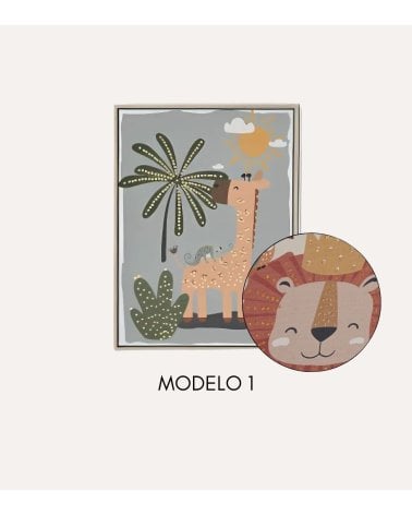 Cuadro Infantil Safari Brillante