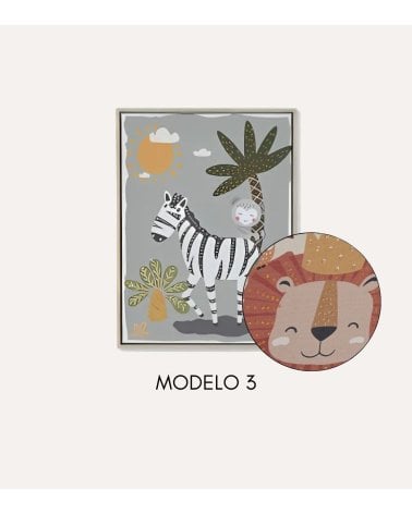 Cuadro Infantil Safari Brillante