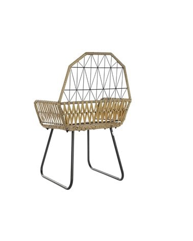Silla de Ratán con Estructura Metálica