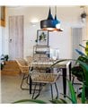Silla de Ratán con Estructura Metálica