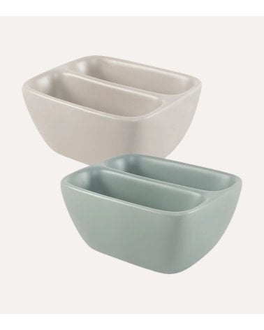 Estropajero Doble de Cerámica para Cocina