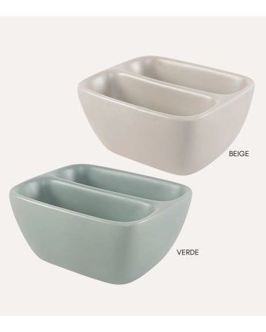 Estropajero Doble de Cerámica para Cocina