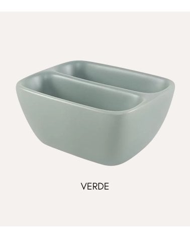 Estropajero Doble de Cerámica para Cocina