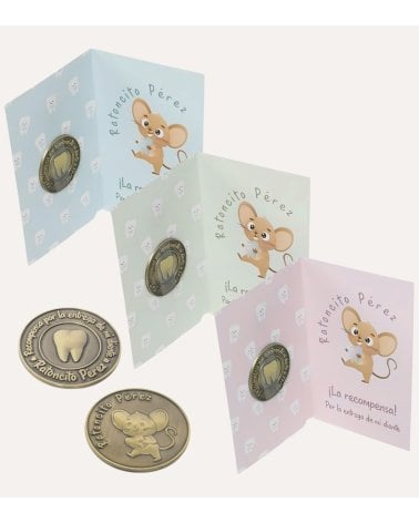 Moneda de Ratoncito Pérez con Tarjeta