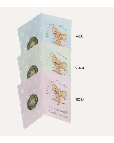 Moneda de Ratoncito Pérez con Tarjeta