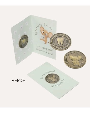 Moneda de Ratoncito Pérez con Tarjeta