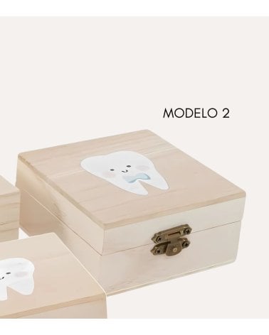 Cajita para Dientes Ratoncito Pérez de Madera