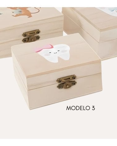 Cajita para Dientes Ratoncito Pérez de Madera