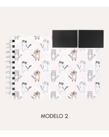 Álbum de Fotos Tipo Scrapbook de Hojas Negras