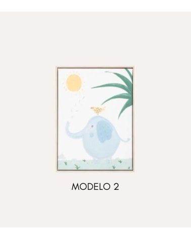 Lienzo 3D de Animales para Habitación Infantil