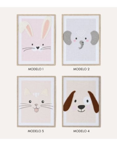 Cuadro 3D de Animal para Habitación Infantil