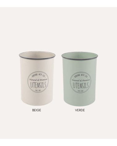 Bote de Metal para Utensilios de Cocina