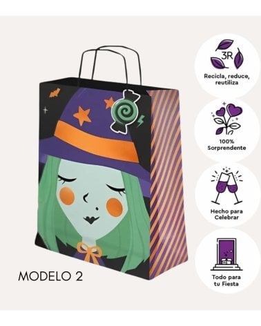 Bolsa de Papel Truco o Trato de Halloween