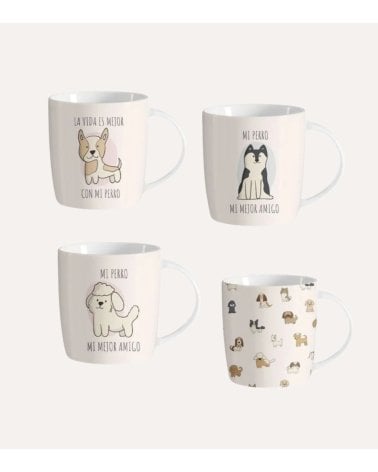 Taza de Cerámica con Diseño de Perros