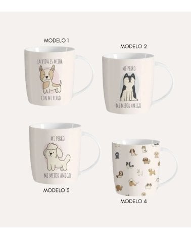 Taza de Cerámica con Diseño de Perros