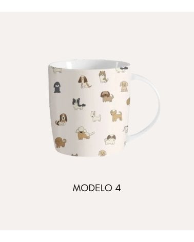Taza de Cerámica con Diseño de Perros