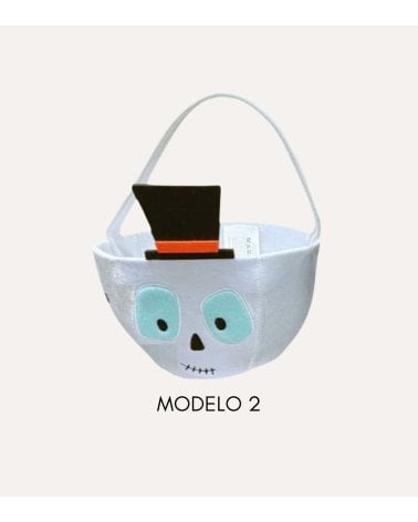 Cesta de Fieltro con Asa de Halloween