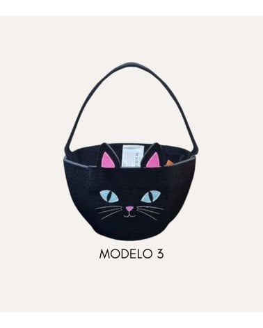 Cesta de Fieltro con Asa de Halloween