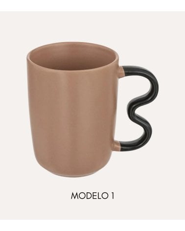 Taza Alta Wavy con Asa Ondulada