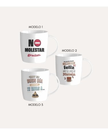 Taza de Cerámica Blanca con Mensaje Irónico
