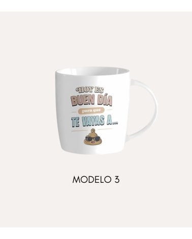 Taza de Cerámica Blanca con Mensaje Irónico