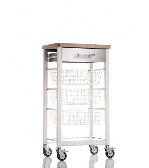 Carro de Cocina Onda con Tres Cestas y Un Cajón