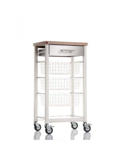 Carro de Cocina Onda con Tres Cestas y Un Cajón