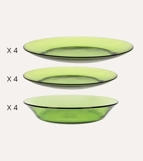Vajilla de 12 Piezas Verde Lys de Duralex