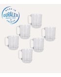 Set de 6 Tazas Transparente Lys Apilable de Duralex