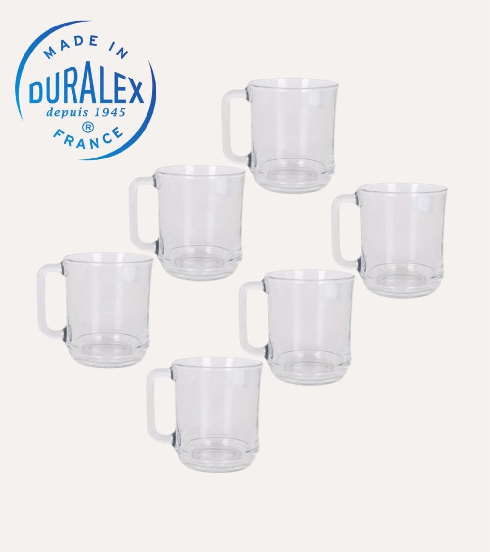 Set 6 tazzine, vetro trasparente, 140 ml