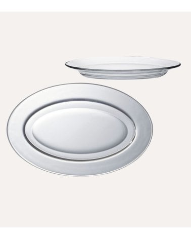 Fuente Oval Transparente Lys de Duralex