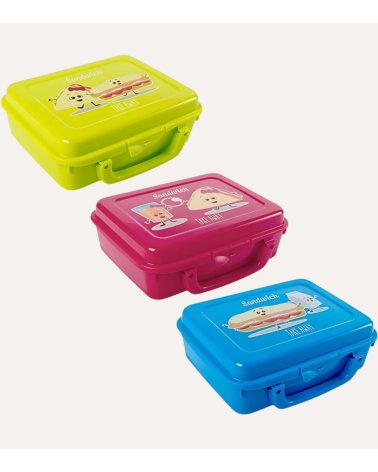 Sandwichera Rectangular con Asa Colorida