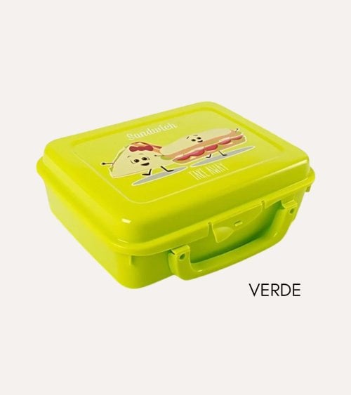 Sandwichera Rectangular con Asa Colorida