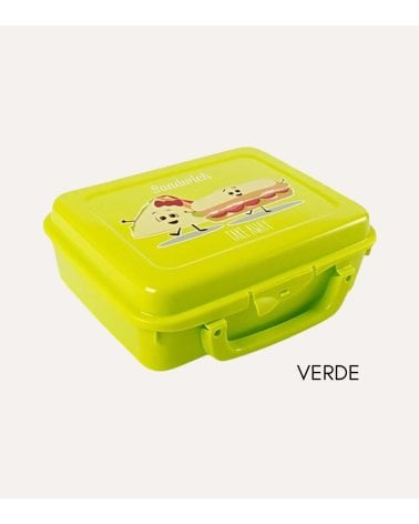 Sandwichera Rectangular con Asa Colorida