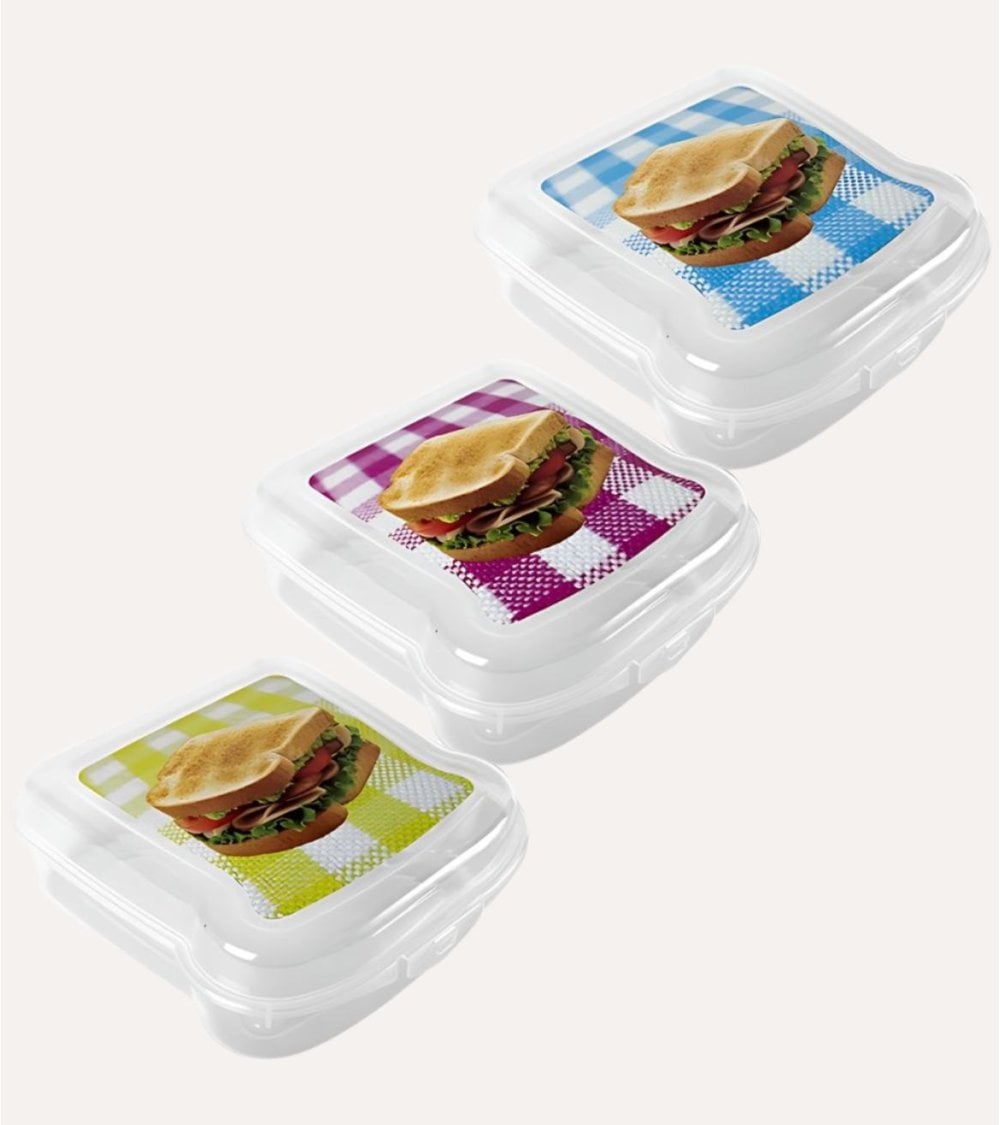 Sandwichera Cuadrada con Diseño de Mantel