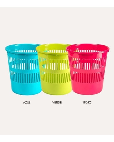 Papelera Neón Rejilla de Plástico