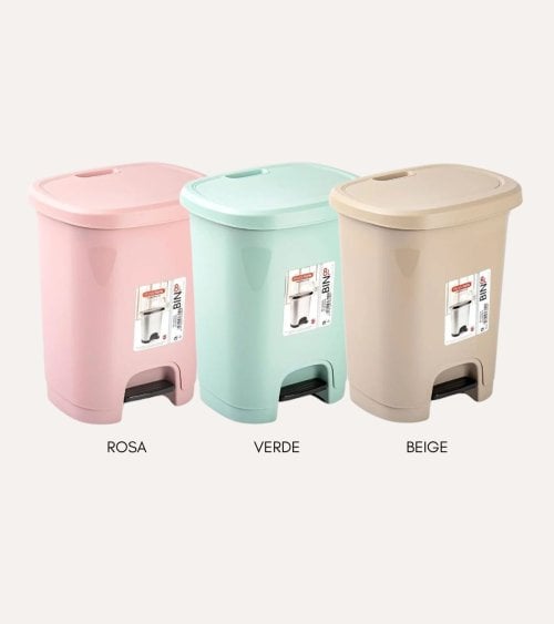 Cubo de Pedal Pastel Plastic Forte