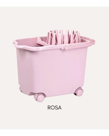 Cubo de Fregona con Ruedas Slider Pastel