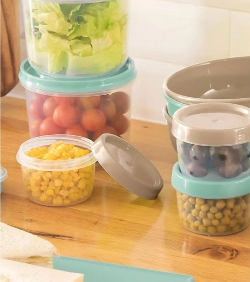 Set de 2 Fiambreras Redondas Pastel