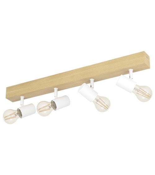 Regleta de Madera con Focos Metálicos