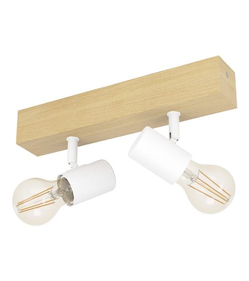 Regleta de Madera con Focos Metálicos