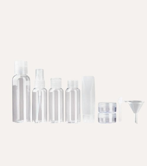 Set de Botellas y Neceser de viaje Travel Kit