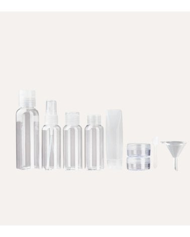 Set de Botellas y Neceser de viaje Travel Kit