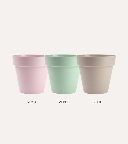 Maceta Decorativa Pastel de Plástico