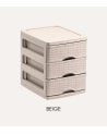 Cajonera Turia con 3 Cajones Pastel Mimbre
