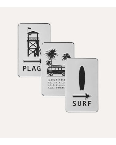 Placa Decorativa de Metal en Color Blanco