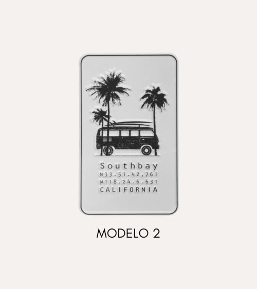 Placa Decorativa de Metal en Color Blanco