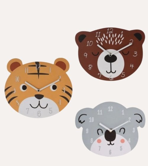 Reloj de Animales para Habitación Infantil