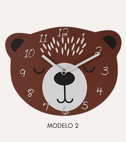 Reloj de Animales para Habitación Infantil